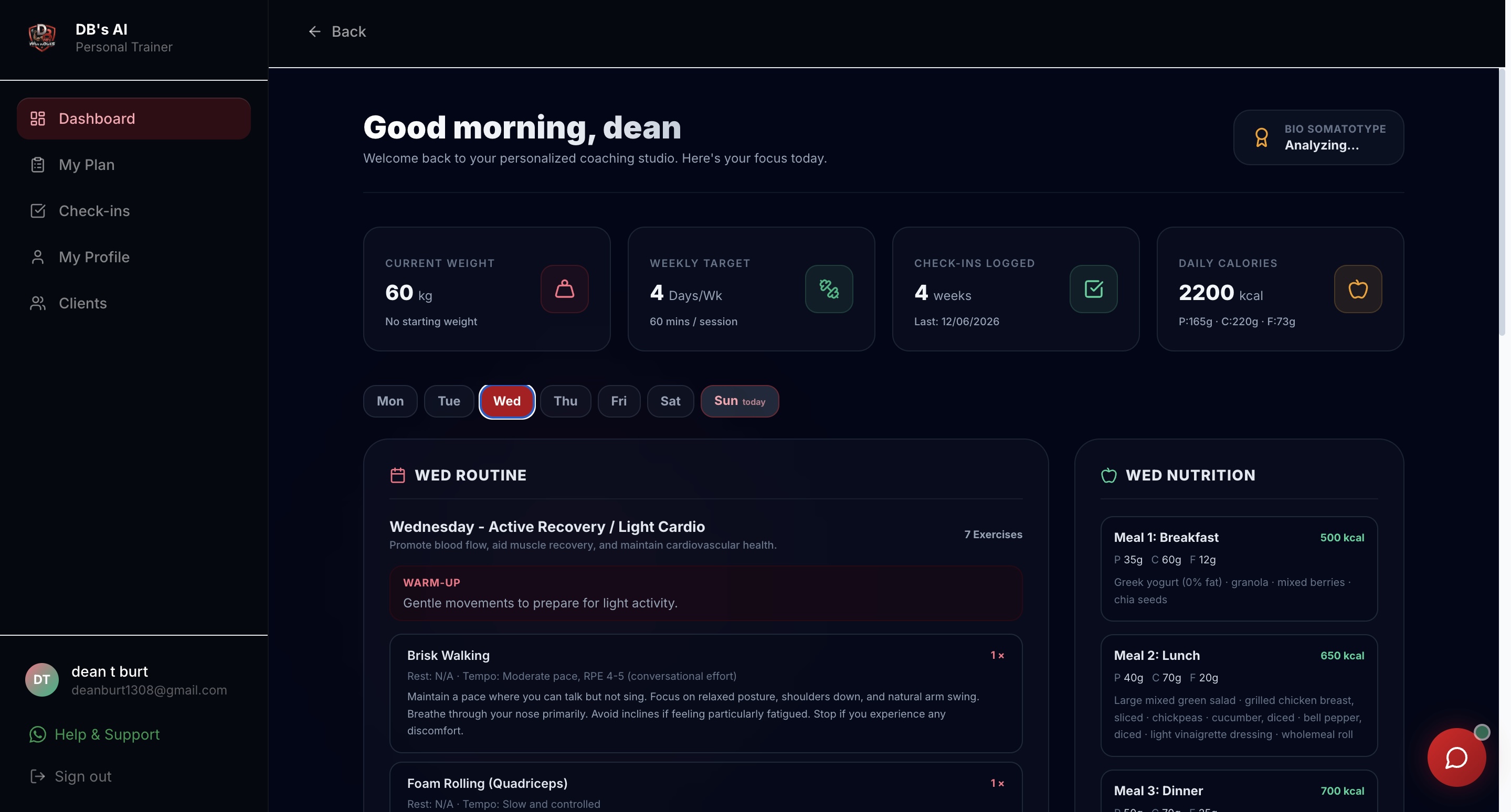 DB's AI Trainer built by Dean Da Dev