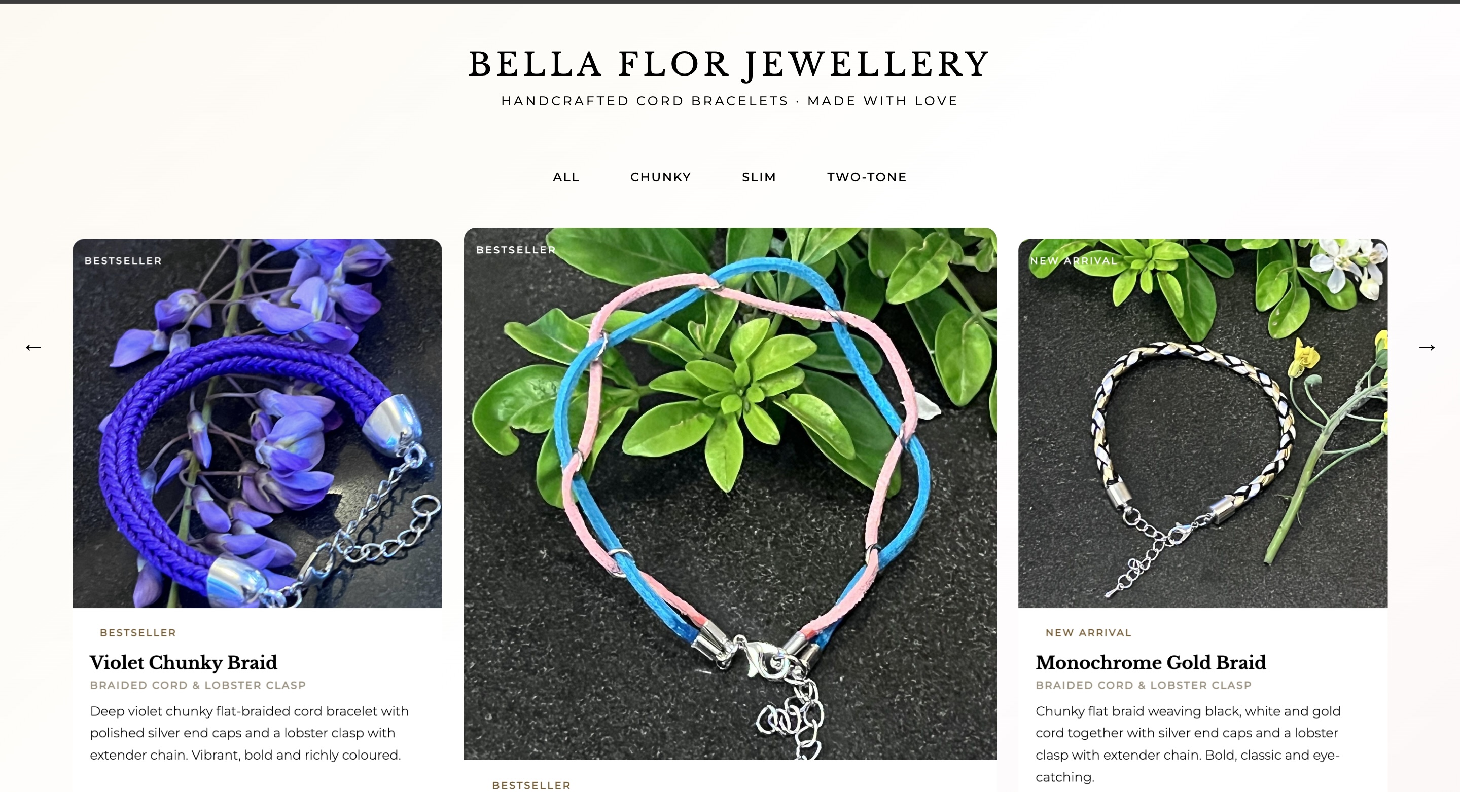Bella Flor Jewellery — E-Commerce built by Dean Da Dev