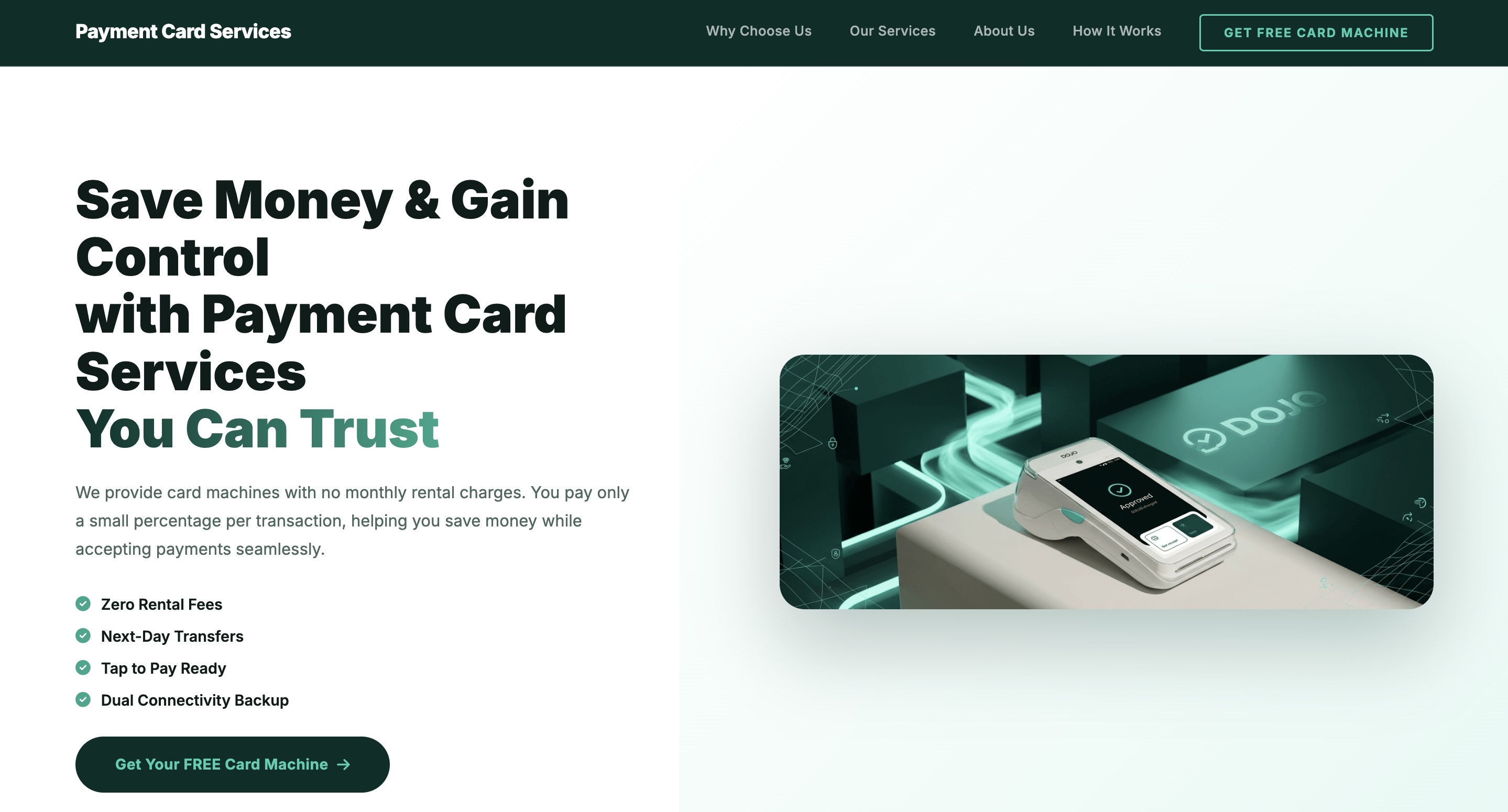 Payment Card Services — Website built by Dean Da Dev