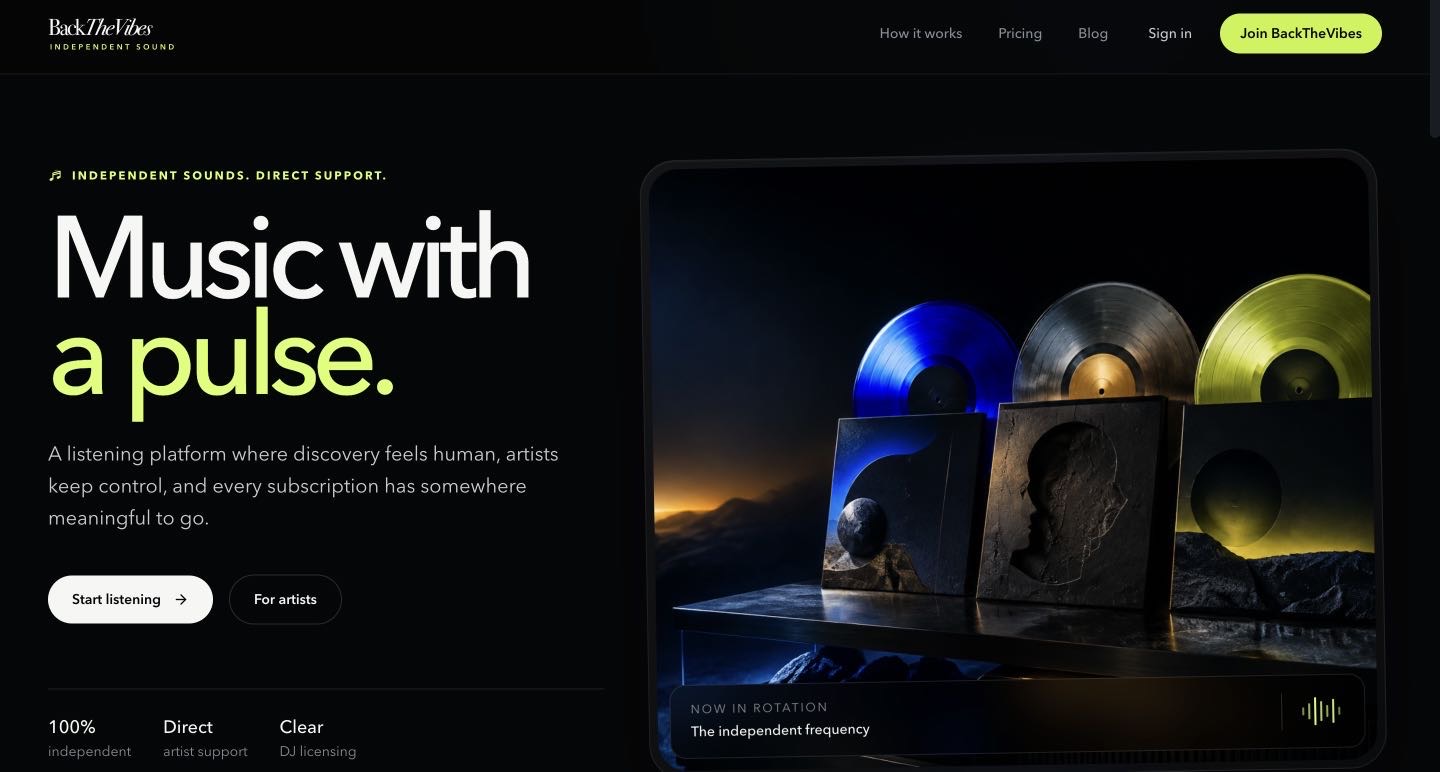 BackTheVibes built by Dean Da Dev